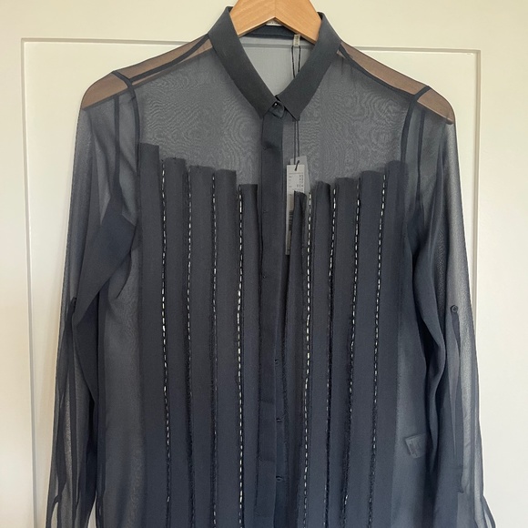 Elie Tahari Tops - Ellie Tahari beaded shear blouse